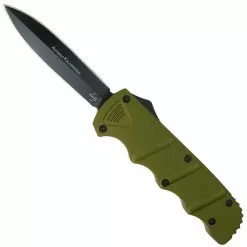 Boker Plus Exclusive OD Green Kalashnikov OTF Auto Knife, Black Dagger Blade