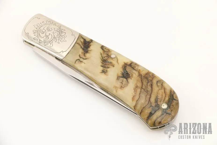 Engraved Sheep Horn Slipjoint 5 Engraved Sheep Horn Slipjoint - Image 3