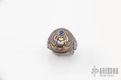 .925 Sterling Silver Scarab/Pharoah Ring - Size 12