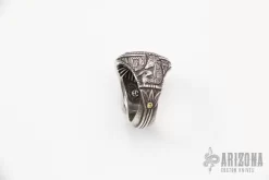 .925 Sterling Silver Scarab/Pharoah Ring - Size 12 -Knife Shop 1651497669 5938