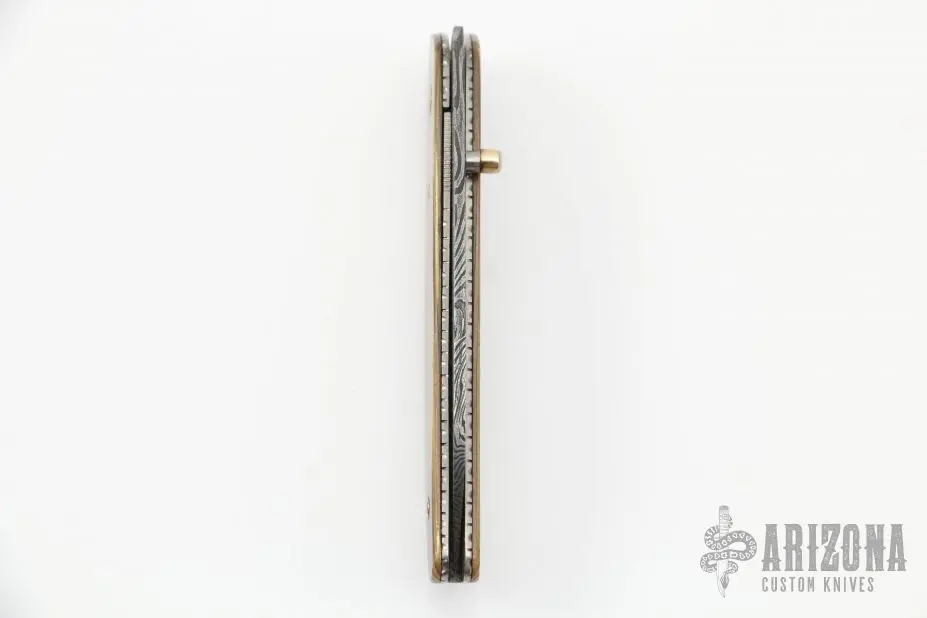 Damascus And Mokume Linerlock 7 Damascus And Mokume Linerlock - Image 5