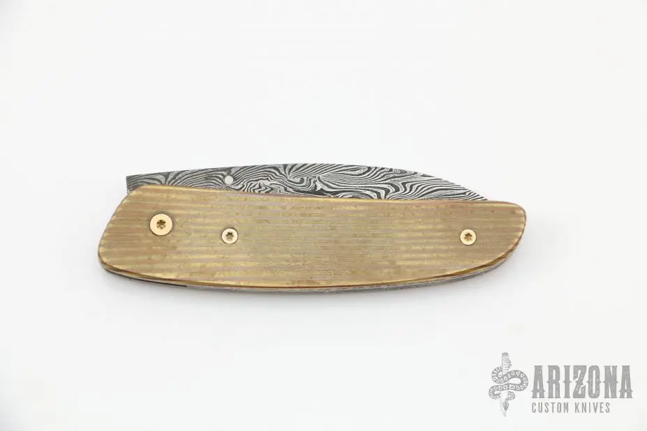 Damascus And Mokume Linerlock 6 Damascus And Mokume Linerlock - Image 4