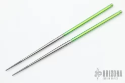 2- Piece Takedown Titanium Chopsticks W/ Pouch - Toxic Green