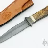 Damascus And Mammoth Ivory Small Fighter -Knife Shop 1660161945 1488
