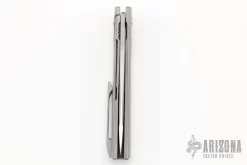 F22 KickStop Flipper Knife, Machine Satin Blade, Titanium Handles, Option 1 Satin Accents -Knife Shop 1668781631 9057