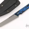 Goliath Pocket Fixed Blade - Blue Lava G-10 Handle W/ Stonewash Finish
