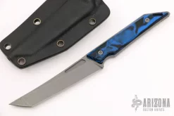 Goliath Pocket Fixed Blade - Blue Lava G-10 Handle W/ Stonewash Finish