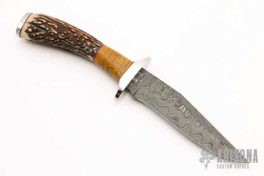 Recurve Damascus Fixed Blade 4 Recurve Damascus Fixed Blade - Image 2