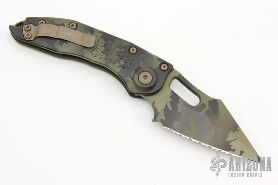 169-3OCS Stitch Auto S/E Signature Series Olive Green Camo Full Serrated 4 169-3OCS Stitch Auto S/E Signature Series Olive Green Camo Full Serrated - Image 2