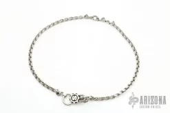 Curby .925 Sterling Silver Wallet Chain W/ Skulls