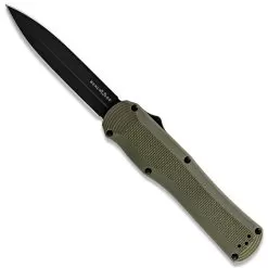 Benchmade OD Green Autocrat Dagger OTF Auto Knife, CPM-S30V Black Blade