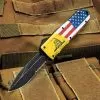 Don't Tread On Me OTF Automatic Knife And Sheath - Stainless Steel Blade, 3D-Printed Metal Handle, Pocket Clip 1 Don't Tread On Me OTF Automatic Knife And Sheath - Stainless Steel Blade, 3D-Printed Metal Handle, Pocket Clip -Knife Shop A04 VB1818