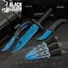 Black Legion Blue Spiderweb Set - Stainless Steel Blades, Heavy-Duty TPU Handles, Sheaths Included, Four Kinds Of Knives -Knife Shop A17 BV592