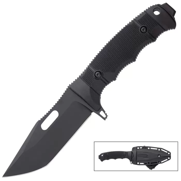SOG Seal FX Tanto Fixed Blade Knife And Sheath - CPM S35VN Steel Blade, Glass-Reinforced Nylon Handle - Length 9 1/5” 3 SOG Seal FX Tanto Fixed Blade Knife And Sheath - CPM S35VN Steel Blade, Glass-Reinforced Nylon Handle - Length 9 1/5”