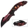 Red Dragon Assisted Opening Pocket Knife - 3Cr13 Stainless Steel Blade, 3D-Printed Aluminum Handle Scales, Pocket Clip