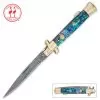 Kissing Crane Genuine Abalone Damascus Stiletto Knife -Knife Shop A19 KC5478