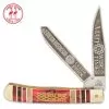 Kissing Crane Celtic Blood Trapper Knife - Stainless Steel Blades, Acrylic And Wooden Handle, Nickel Silver Bolsters -Knife Shop A19 KC5564