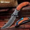 Shinwa Shinigami Bloodwood Pocket Knife - 3Cr13 Stainless Steel Blade, Bloodwood Handle Scales, Pocket Clip -Knife Shop A19 KZ1122
