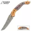 Timber Wolf Aspen Pocket Knife - Damascus Steel Blade, Bone Handle, Engraved Copper Bolsters, Fileworked Liners 2 Timber Wolf Aspen Pocket Knife - Damascus Steel Blade, Bone Handle, Engraved Copper Bolsters, Fileworked Liners -Knife Shop A19 TW1190