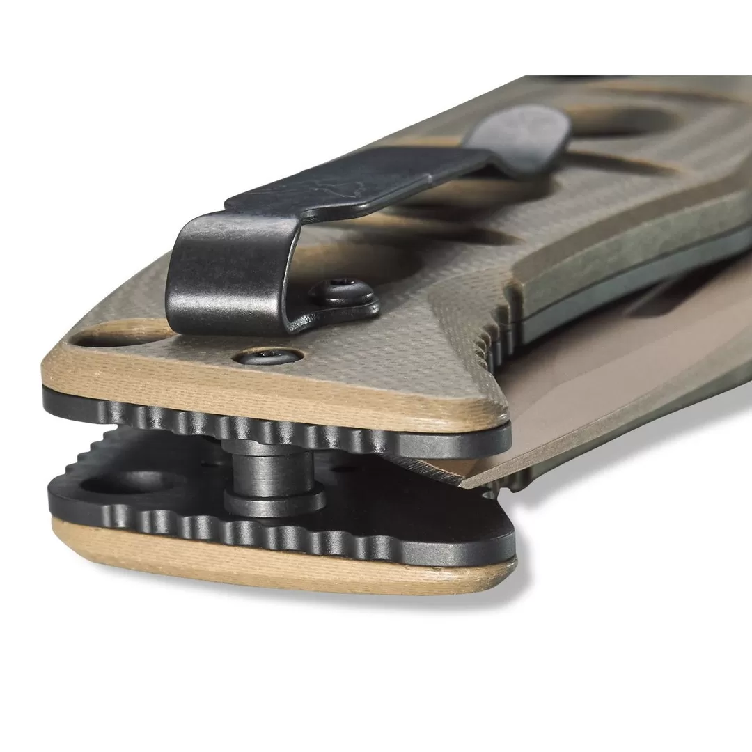 Benchmade OD Green Auto Adamas Knife, Flat Dark Earth Blade 6 Benchmade OD Green Auto Adamas Knife, Flat Dark Earth Blade - Image 4