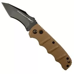 Boker Tan Kalashnikov Recurve Tanto Auto Knife, AUS-8 Black Blade