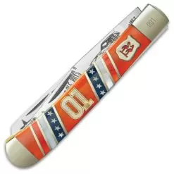 Kissing Crane General Lee Trapper Pocket Knife - Stainless Steel Blades, Bone And Pearl Handle, Nickel Silver Bolsters, Brass Liners -Knife Shop C19 KC5553