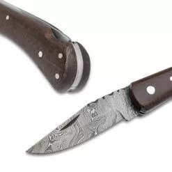 Timber Wolf Workman Pocket Knife - Damascus Steel Blade, Micarta Handle Scales, Stainless Steel Pins, Lockback 7 Timber Wolf Workman Pocket Knife - Damascus Steel Blade, Micarta Handle Scales, Stainless Steel Pins, Lockback -Knife Shop C19 TW1395