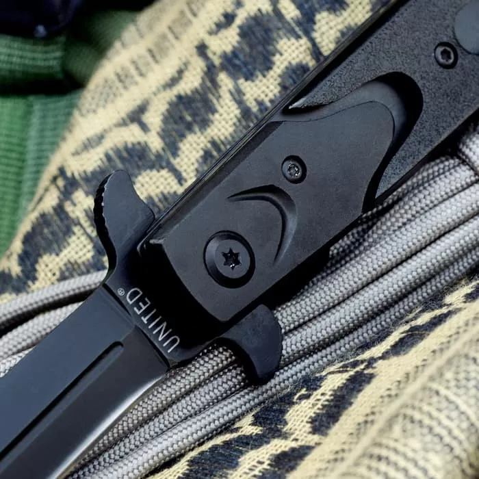 United Cutlery Rampage Black Assisted Opening Stiletto 4 United Cutlery Rampage Black Assisted Opening Stiletto - Image 2