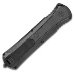 Smith & Wesson Serrated OTF Pocket Knife - AUS-8 Stainless Steel Blade, Aluminum Handle, Glassbreaker - Length 8 3/5” 8 Smith & Wesson Serrated OTF Pocket Knife - AUS-8 Stainless Steel Blade, Aluminum Handle, Glassbreaker - Length 8 3/5” -Knife Shop D04 SW5726