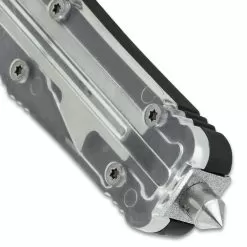 Transparent OTF Automatic Knife And Sheath - Stainless Steel Blade, TPU Handle, Glassbreaker Pommel - Length 9" -Knife Shop D04 VB1863