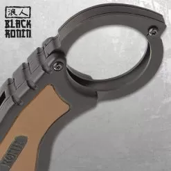 Black Ronin Straight Razor Pocket Knife - 3Cr13 Stainless Steel Blade, ABS And TPR Handle, Assisted Opening - Closed 7” -Knife Shop D17 UC3416