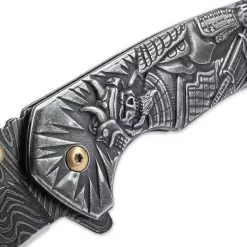 Shadow Warrior Assisted Opening Pocket Knife | DamascTec Steel Blade | Black And Gold 9 Shadow Warrior Assisted Opening Pocket Knife | DamascTec Steel Blade | Black And Gold -Knife Shop D19 BK3530