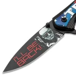 Trump 2024 Pocket Knife - 3D Printed Stainless Steel Blade, Titanium Coated Aluminum And Wood Handle -Knife Shop D19 BK5730