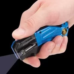 Black Legion Police Everyday Carry Assisted Opening Pocket Knife With Built-In Flashlight -Knife Shop D19 BV442