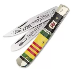 Kissing Crane Forgotten Hero Vietnam Veteran Trapper Pocket Knife -Knife Shop D19 KC5308