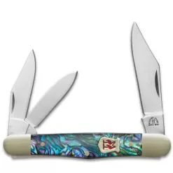 Kissing Crane Genuine Abalone Whittler Pocket Knife 7 Kissing Crane Genuine Abalone Whittler Pocket Knife -Knife Shop D19 KC5515