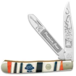 Kissing Crane Premium Brew Trapper Pocket Knife - Stainless Steel Blades, Bone Handle, Nickel Silver Bolsters, Brass Liners 7 Kissing Crane Premium Brew Trapper Pocket Knife - Stainless Steel Blades, Bone Handle, Nickel Silver Bolsters, Brass Liners -Knife Shop D19 KC5828