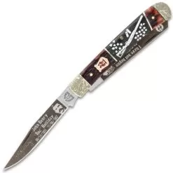 Kissing Crane Doc Holliday Trapper Pocket Knife - Stainless Steel Blades, Burnt Bone Handle Scales, Nickel Silver Bolsters 9 Kissing Crane Doc Holliday Trapper Pocket Knife - Stainless Steel Blades, Burnt Bone Handle Scales, Nickel Silver Bolsters -Knife Shop D19 KC5853