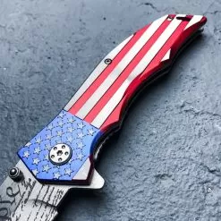MTech "We The People" Assisted Opening Pocket Knife - US Constitution Blade Etching; US Flag Handle 9 MTech "We The People" Assisted Opening Pocket Knife - US Constitution Blade Etching; US Flag Handle -Knife Shop D19 MC40788