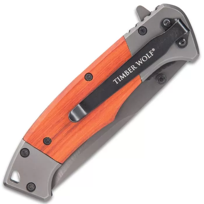 Timber Wolf Heirloom Pocket Knife - Free Engraving, Wooden Handle Scales 5 Timber Wolf Heirloom Pocket Knife - Free Engraving, Wooden Handle Scales - Image 3