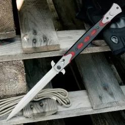 United Cutlery Rampage Assisted Opening Red And Black Stiletto -Knife Shop D19 UC2775