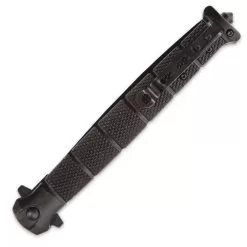 USMC Colossal Blackout Stiletto - Large Assisted Opening Pocket Knife - Officially Licensed -Knife Shop D19 UC3233