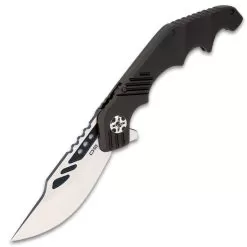 M48 Warthawg Pocket Knife - D2 Tool Steel, Ball Bearing Opening, Pocket Clip - Closed 6 3/4” -Knife Shop D19 UC3417
