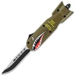Shark Bomber OTF Automatic Knife And Sheath - Stainless Steel Blade, Metal Alloy Handle - Length 7 1/4" -Knife Shop E04 VB1825