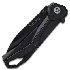 Rampage Tailwind Blackout Ball Bearing Pocket Knife - 3Cr13 Stainless Steel Blade, G10 And Steel Handle, Non-Reflective -Knife Shop E19 BK5466