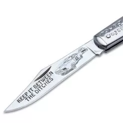 General Lee Master Barlow Knife - Stainless Steel Blade, Acrylic Handle Scales, Photo Artwork, Stainless Bolster -Knife Shop E19 BK5810