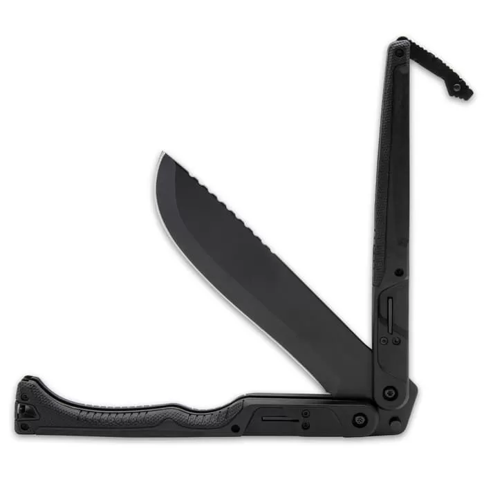 Gerber DoubleDown Folding Machete And Sheath - 420HC Stainless Steel Blade, Anodized Aluminum Handle - Length 15 1/10” 6 Gerber DoubleDown Folding Machete And Sheath - 420HC Stainless Steel Blade, Anodized Aluminum Handle - Length 15 1/10” - Image 4