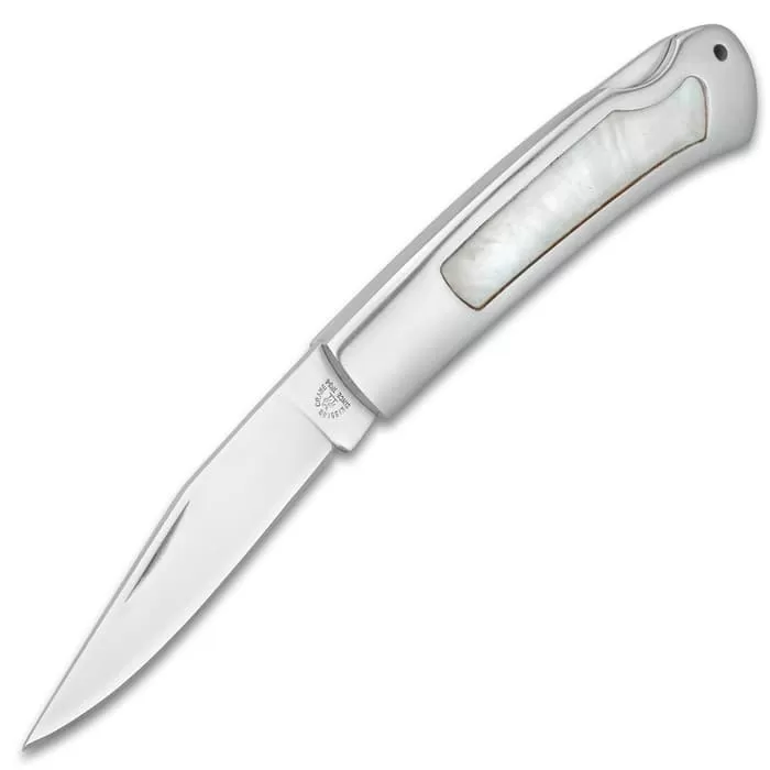 Kissing Crane Genuine Pearl And Stainless Pocket Knife 6 Kissing Crane Genuine Pearl And Stainless Pocket Knife - Image 4