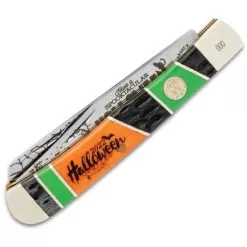 Kissing Crane 2022 Halloween Trapper Knife - Stainless Steel Blades, Bone Handle Scales, Nickel Silver Bolsters, Individually Serialized -Knife Shop E19 KC5877