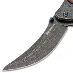 Shinwa Shinigami Bloodwood Pocket Knife - 3Cr13 Stainless Steel Blade, Bloodwood Handle Scales, Pocket Clip -Knife Shop E19 KZ1122